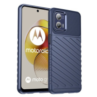 Motorola Moto G73 5G, silikónové puzdro, stredne odolné proti nárazu, vypuklý pruhovaný vzor, tm