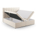 Béžová boxspring posteľ s úložným priestorom 160x200 cm Bali – Cosmopolitan Design