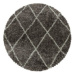 Kusový koberec Alvor Shaggy 3401 taupe kruh - 80x80 (průměr) kruh cm Ayyildiz koberce