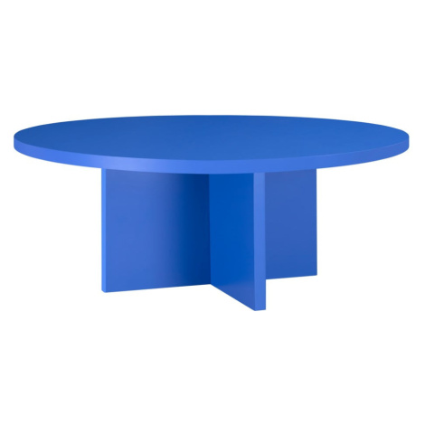 Modrý okrúhly konferenčný stolík ø 80 cm Pausa – Really Nice Things