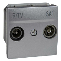 Zásuvka TV/R/SAT samostatná 2M hliník Unica (Schneider)