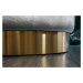 LuxD Dizajnová taburetka Alejandra 55 cm, strieborná/zlatá
