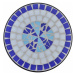 Mozaikový stolík na kvety keramika Dekorhome Modrá,Mozaikový stolík na kvety keramika Dekorhome 