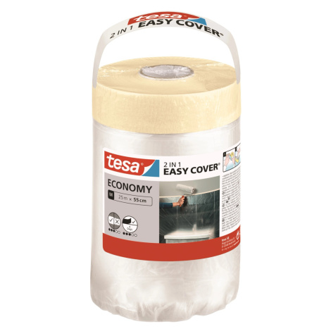 tesa Zakrývacia fólia s maliarskou páskou Easy Cover Economy, 25 m x 55 cm