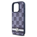 DKNY PU Leather Checkered Pattern and Stripe Apple iPhone 15 Pro DKHCP15LPCPTSSB Blue