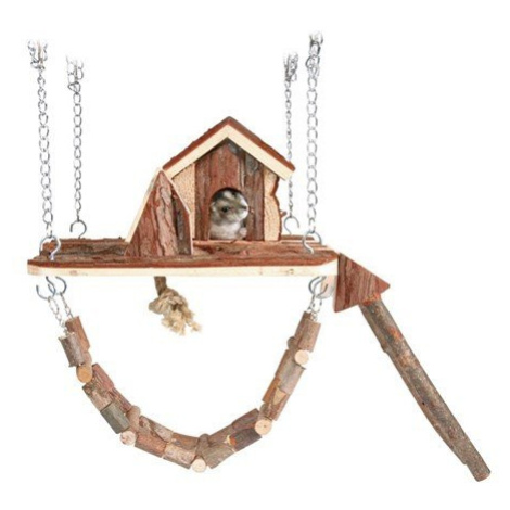 Trixie Janne playground, mice, bark wood, 26 × 22 cm