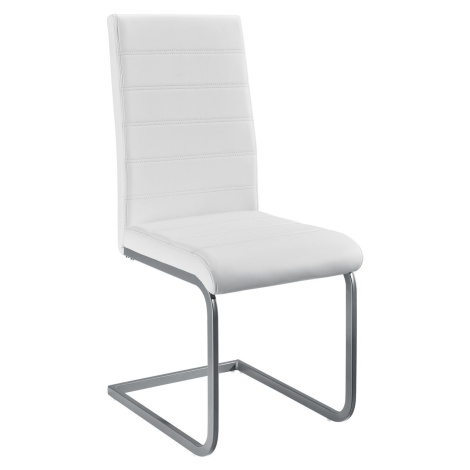 Juskys Konzolová stolička Vegas sada 2 kusov zo syntetickej kože v bielej farbe