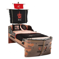 Detská posteľ jack 90x190cm v tvare lode - dub lancelot
