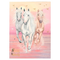 Listová sada Miss Melody, Ružová a pastelové farby, 3 kone v behu