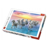 Puzzle Cválajúca biele kone 500 dielikov 48x34cm v krabici 40x27x4,5cm