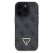 Guess 4G Strass Metal Logo Kryt s Popruhom pre iPhone 16 Pro Max, Čierny