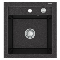 MEXEN MEXEN - Vito granitový drez 1-miska 520x490 mm, čierna škvrnité 6503521000-76