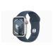 Apple Watch S9 Cell/45mm/Silver/Šport Band/Storm Blue/-M/L