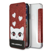 Púzdro Karl Lagerfeld iPhone X / XS red book Valentine (KLFLBKPXVDCRE)