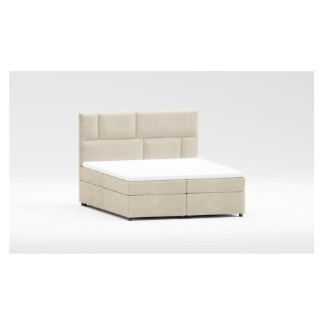 Béžová boxspring posteľ s úložným priestorom 180x200 cm Lola – Ropez