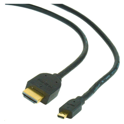 GEMBIRD HDMI na HDMI Micro 1,8 m kábel (v1.3, M/M, tienené, pozlátené kontakty)