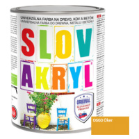 SLOVAKRYL - Univerzálna vodou riediteľná farba 0,75 kg 0660 - okrová
