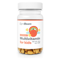 GymBeam Multivitamín tablety na cmúľanie pre deti 120 tabliet pomaranč