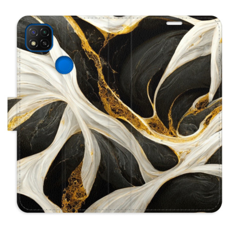 Flipové puzdro iSaprio - BlackGold Marble - Xiaomi Redmi 9C