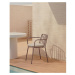 Fialové kovové záhradné stoličky v súprave 4 ks Bramant – Kave Home