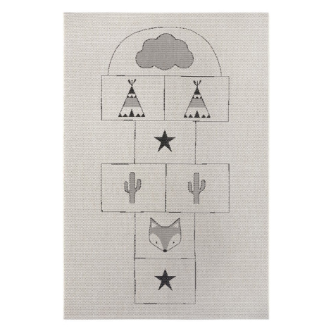 Krémovobiely detský koberec Ragami Games, 80 x 150 cm