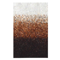 KONDELA Typ 7 kožený koberec 170x240 cm vzor patchwork