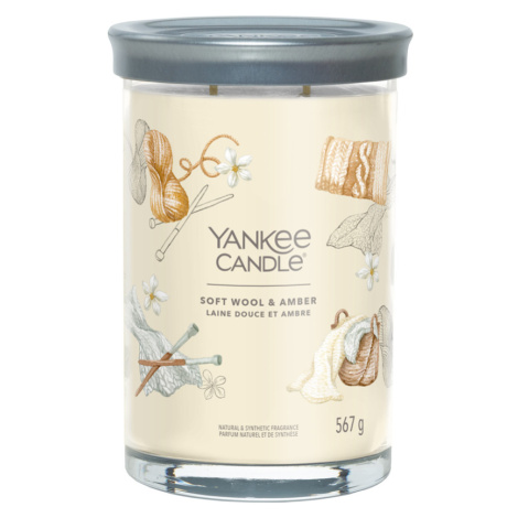 YANKEE CANDLE Signature Tumbler veľký Soft Wool & Amber 567 g