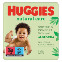 HUGGIES Vlhčené obrúsky Natural Triplo 56x3 ks