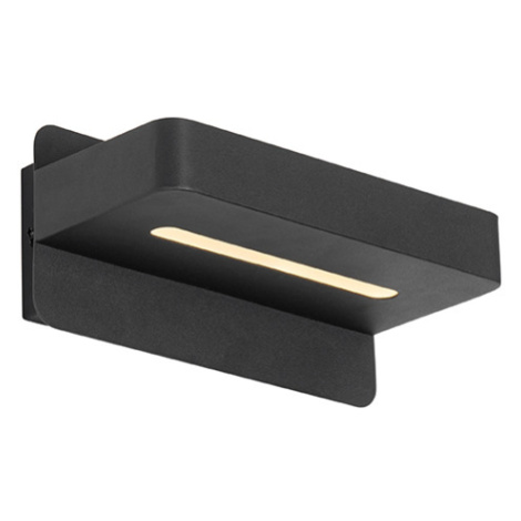 Moderné nástenné svietidlo čierne vrátane LED s USB - Ted QAZQA