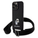 Karl Lagerfeld Saffiano Crossbody Metal Karl and Choupette Zadný Kryt pre iPhone 15 Pro Max Blac