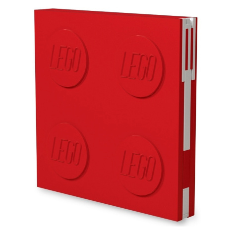 LEGO® Zápisník s gelovým perom ako klipom - červený