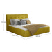 NABBI Ikaria 140 čalúnená manželská posteľ s roštom žltá