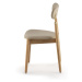 Béžová jedálenská stolička z dubového dreva EMKO Textum Alana