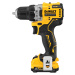 DEWALT 12V XR Aku polokompaktná vŕtačka/skrutkovač, 2x 2,0 Ah DCD701D2-QW