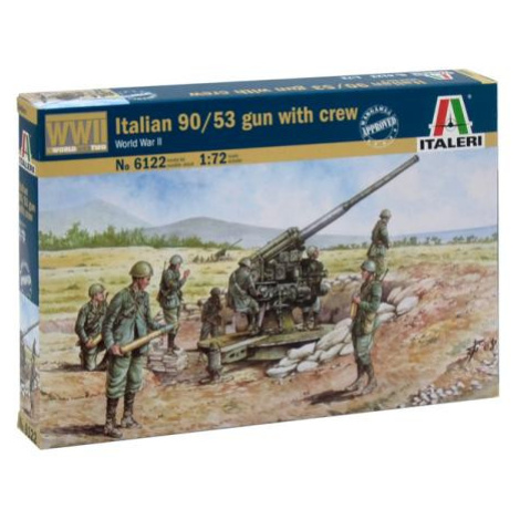 Model Kit figurky 6122 - ITALIAN 90/53 GUN with CREW (1:72)