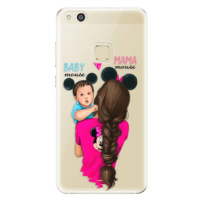 Odolné silikónové puzdro iSaprio - Mama Mouse Brunette and Boy - Huawei P10 Lite