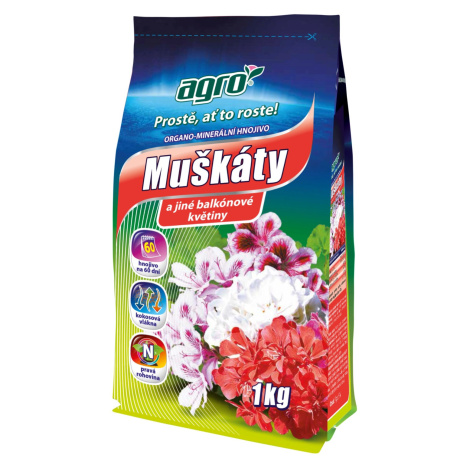 Agro Organominerálne hnojivo muškáty 1 kg
