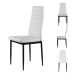Sada 4 elegantných stoličiek v bielej farbe s nadčasovým dizajnom