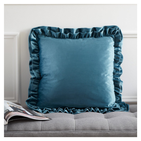 Zamatový dekoračný vankúš 43x43 cm Velvet Double Frill – Catherine Lansfield