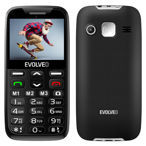 EVOLVEO EasyPhone XD, mobilný telefón pre seniorov s nabíjacím stojančekom (čierna farba)