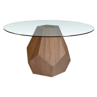 Estila Luxusný jedálenský stôl Vita Naturale viachranný okrúhly hnedý 150cm
