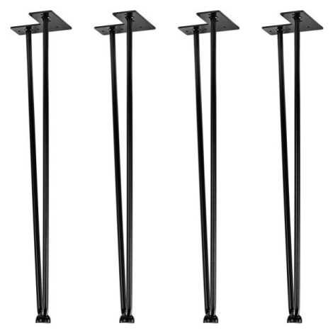 STILISTA nábytková noha z 2 tyčiek, 60 cm, čierna