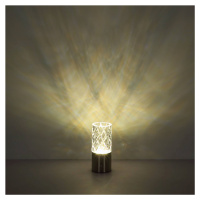 LED dobíjacia stolová lampa Lunki, matná čierna, výška 19 cm, CCT