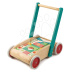 Drevené chodítko s kockami Baby Block Walker Tender Leaf Toys vozík s maľovanými obrázkami 29 ko