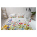 Obliečky na jednolôžko z bavlneného saténu 140x200 cm Watercolour Flowers – Butter Kings