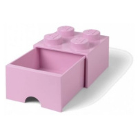 LEGO® Úložný box 4 sa zásuvkou svetlo ružový
