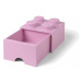 LEGO® Úložný box 4 sa zásuvkou svetlo ružový