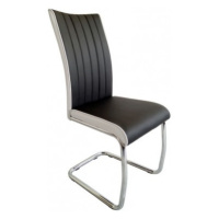 Jedálenská stolička Vertical, čierna/biela ekokoža%