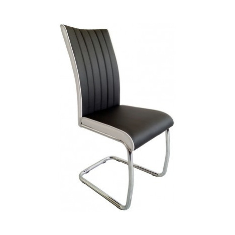 Jedálenská stolička Vertical, čierna/biela ekokoža% Asko