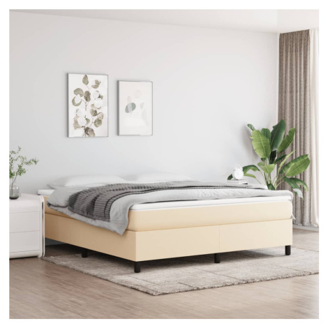 vidaXL Rám na boxspring posteľ krémový 180x200 cm látka